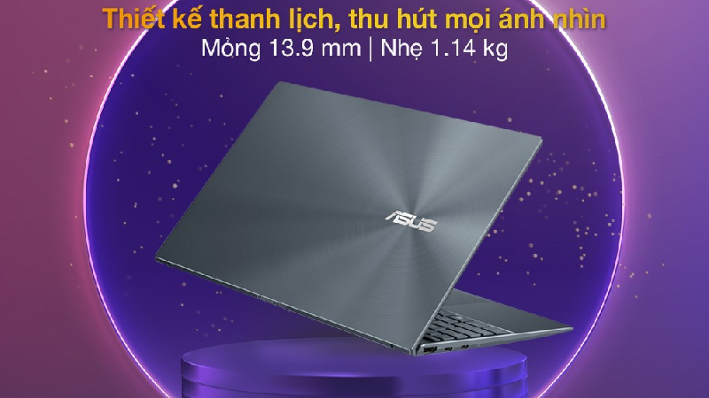 Laptop Asus ZenBook UX325EA i5 có khối lượng nhẹ chỉ 1.14 kg